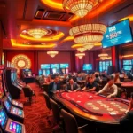 Experience the excitement of RR 88 in this vibrant casino scene featuring engaging slot machines and thrilling table games.